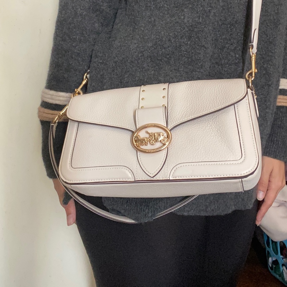 Coach White Georgie purse
